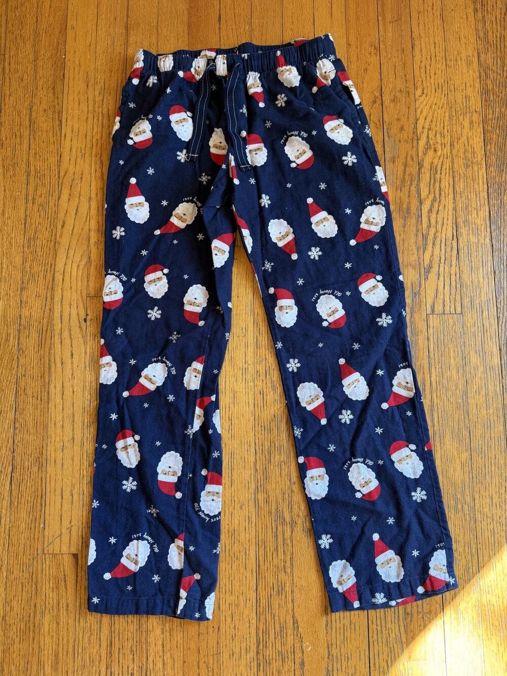 Old Navy Mens Santa Pajama Pants S Navy